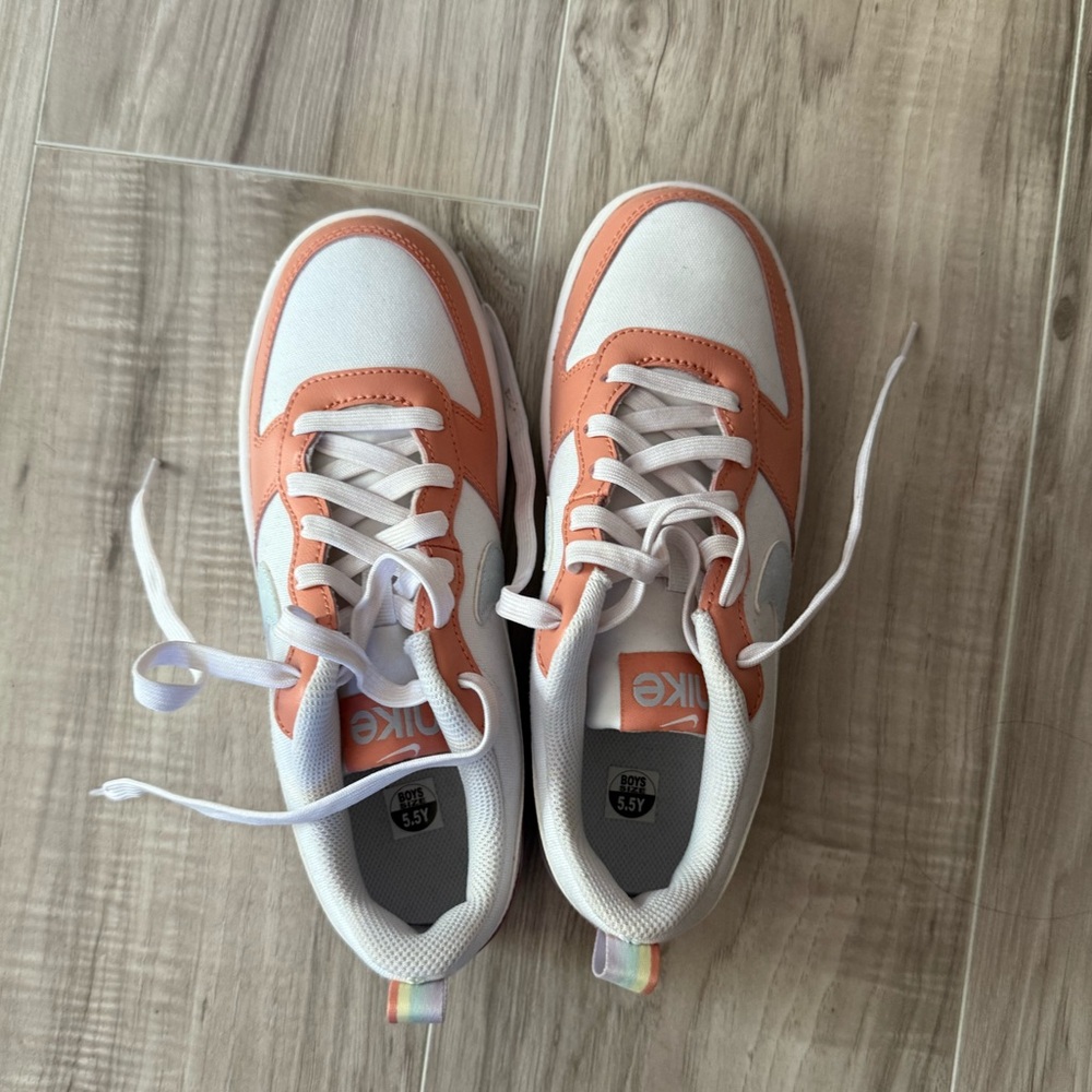 Nike Orange and White Sneakers Retro-Inspired Design